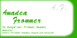 amadea frommer business card